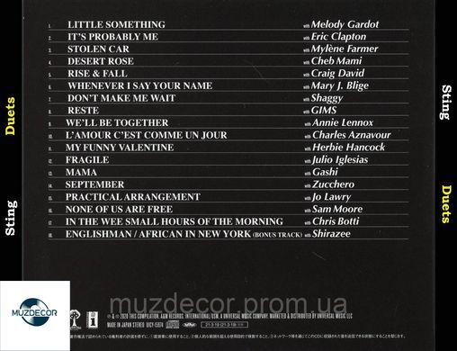 Sting &ndash; Duets (2021) Audio CD-R