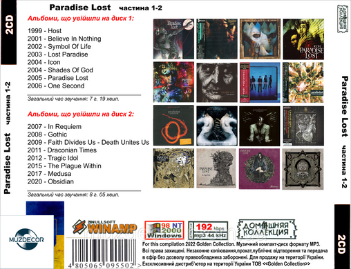 Paradise Lost MP3 2 CD