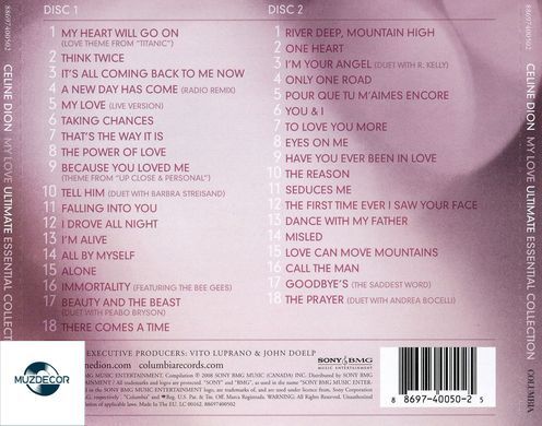 Celine Dion - My Love Ultimate Essential Collection (2008) 2 Audio CD-R