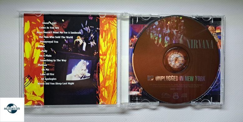 Nirvana &ndash; MTV Unplugged In New York (1994) Audio  CD, (імпорт, буклет)