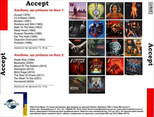 ACCEPT MP3 2CD