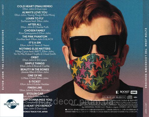 Elton John - The Lockdown Sessions 2021 AUDIO CD-R