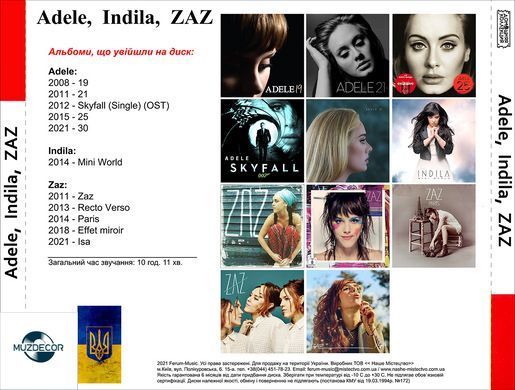 Adele, Indila, ZAZ MP3
