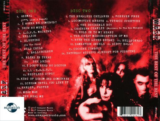 W.A.S.P. - The Best Of The Best (2007) 2 Audio CD-R