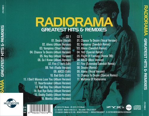 Radiorama - Greatest Hits & Remixes (2015) 2 Audio CD-R