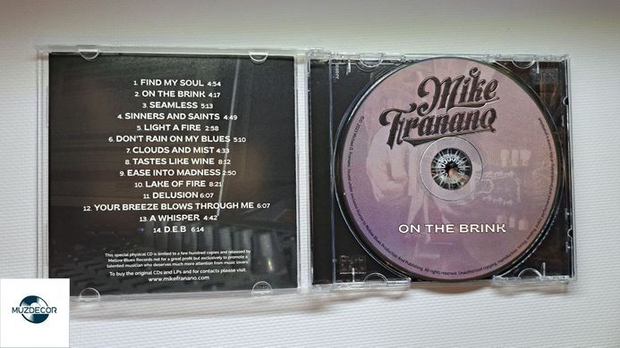 Mike Franano &ndash; On The Brink (2023) Audio CD (импорт, буклет)