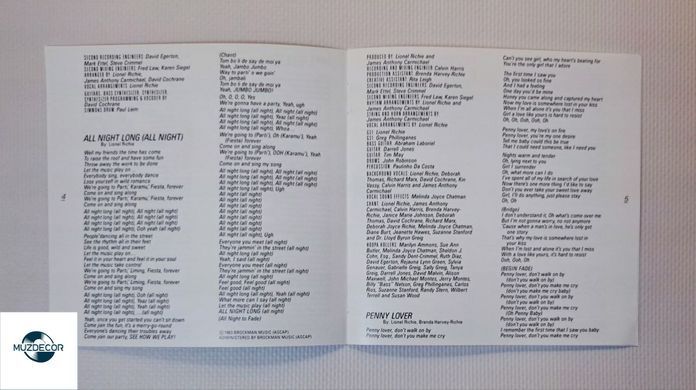 Lionel Richie &ndash; Can't Slow Down (1983) Audio CD