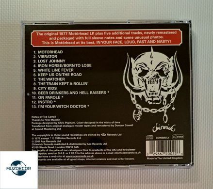 Mot&ouml;rhead &ndash; Mot&ouml;rhead (1977) Audio CD (імпорт, буклет)