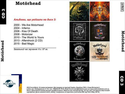 Motorhead MP3 3 CD