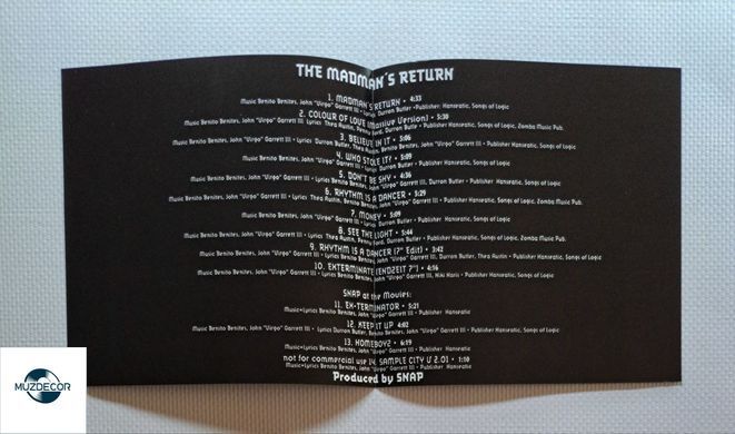 Snap! &ndash; The Madman's Return (1992) Audio CD