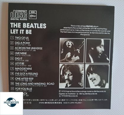 The Beatles - Let It Be (1970) Mini Vinyl Audio CD, (импорт, remastered) 0018 фото The Beatles - Let It Be (1970) Mini Vinyl Audio CD, (импорт, remastered)