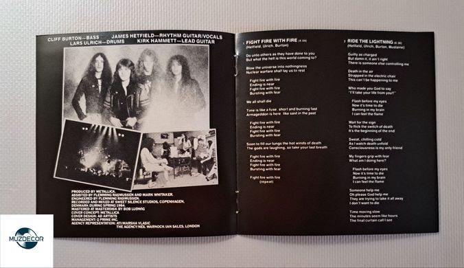 Metallica &ndash; Ride The Lightning (1989) Audio CD (імпорт, буклет)