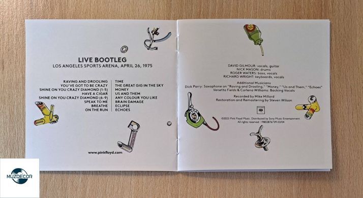 Pink Floyd &ndash; Live Bootleg From The Los Angeles Sports Arena, April 26th, 1972 (Reissue 2025) 2 Audio CD