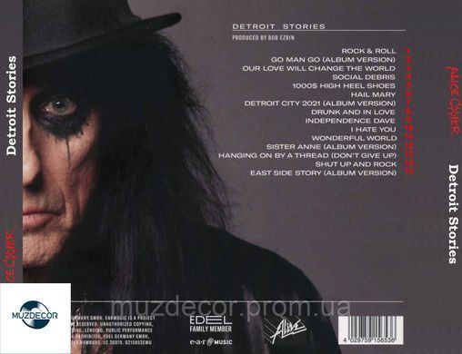 Alice Cooper Detroit Stories 2021 Audio CD (CD-R)
