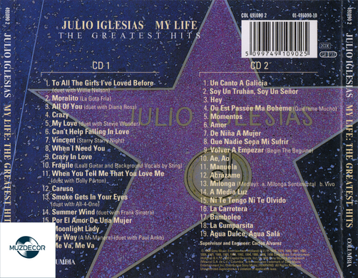 Julio Iglesias - My Life - The Greatest Hits (1998) 2 Audio CD-R