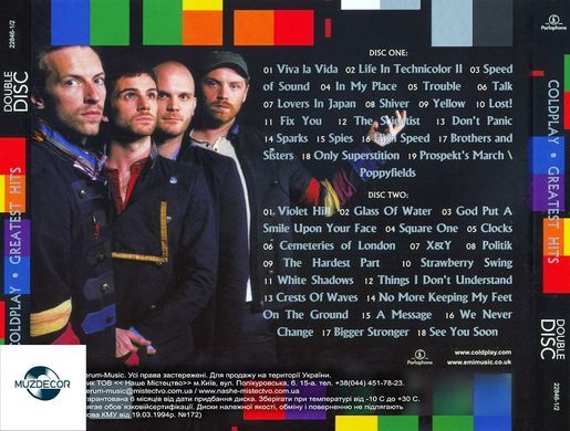 Coldplay - The Greatest Hits (2009) 2 Audio CD-R