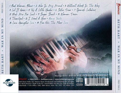 Beth Hart - War In My Mind (2019) Audio CD-R