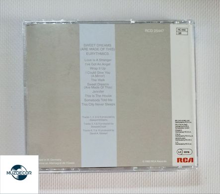 Eurythmics – Sweet Dreams (Are Made Of This) 1983 Audio CD (імпорт, буклет)