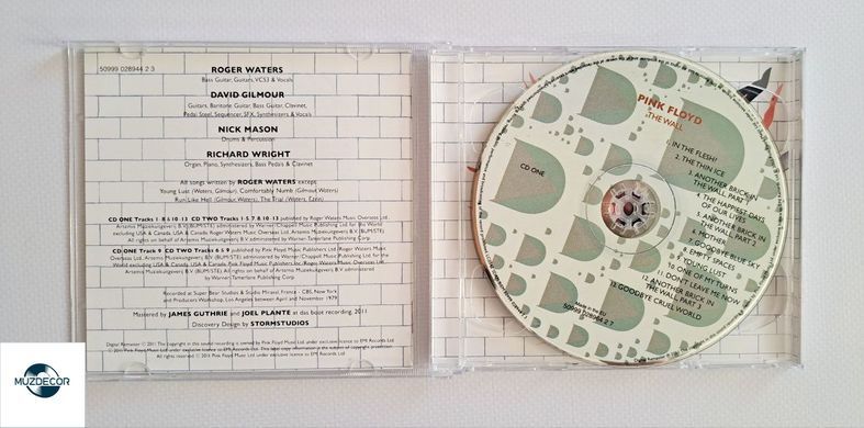 Pink Floyd &ndash; The Wall (1979) 2 Audio CD (імпорт, буклет)