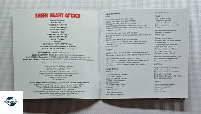 Queen &ndash; Sheer Heart Attack (Remaster 2011) Audio CD (імпорт, буклет)