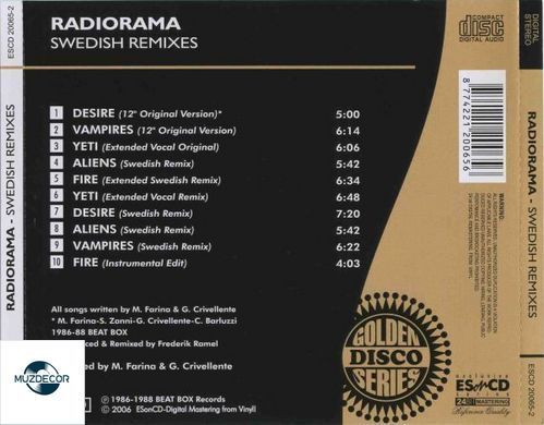 Radiorama &ndash; Yeti Swedish Remixes (1986 -1989) Audio CD (импорт, буклет)