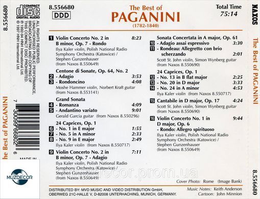 The Best Of PAGANINI AUDIO CD-R