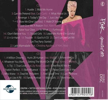 Pink - Greatest Hits 2 Audio CD (digipak)