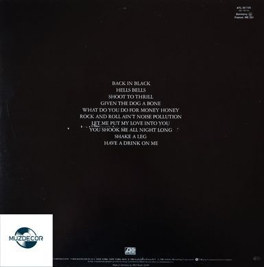 AC/DC - Back In Black (LP, Album, Reissue, Vinyl)