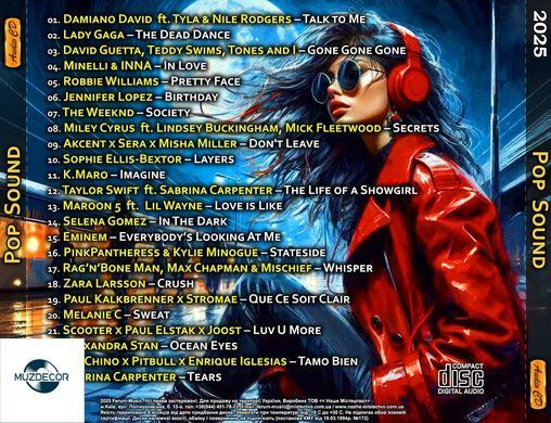 Pop Sound 2025, Кращі Зарубіжні Хіти Audio CD-R