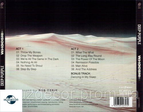 Deep Purple - Woosh! (2020) Audio CD-R