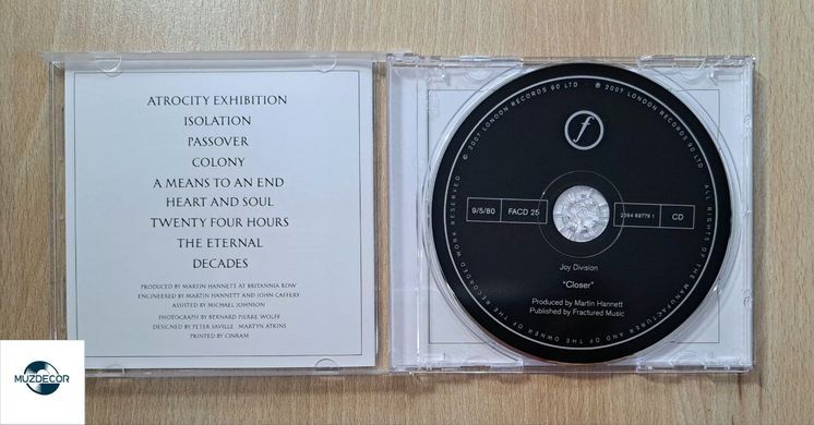 Joy Division &ndash; Closer (Reissue 2007) Audio CD (імпорт, буклет)