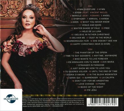 Sarah Brightman &ndash; Greatest Hits (2019) 2 Audio CD (digipak)