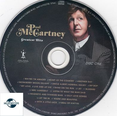 Paul McCartney - Greatest Hits (2018) 2 Audio CD-R