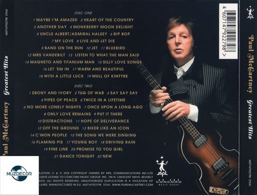 Paul McCartney - Greatest Hits (2018) 2 Audio CD-R