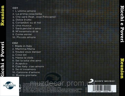 RICCHI E POVERY REUNION 2021 2 AUDIO CD-R