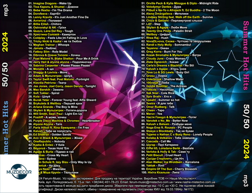 Summer Hot Hits 50/50 MP3