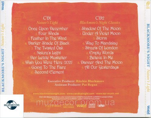 BLACKMORE'S NIGHT Narure's Light 2021 2 AUDIO CD-R