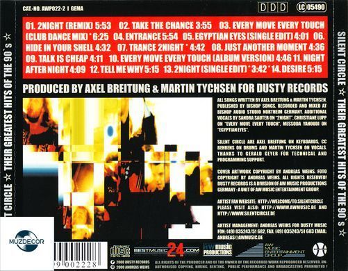Silent Circle &ndash; Their Greatest Hits Of The 90's (2000) Audio CD-R