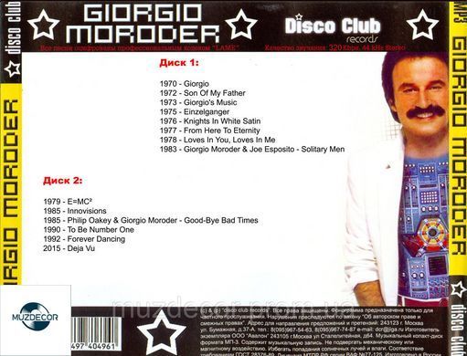 GIORGIO MORODER MP3 2 CD